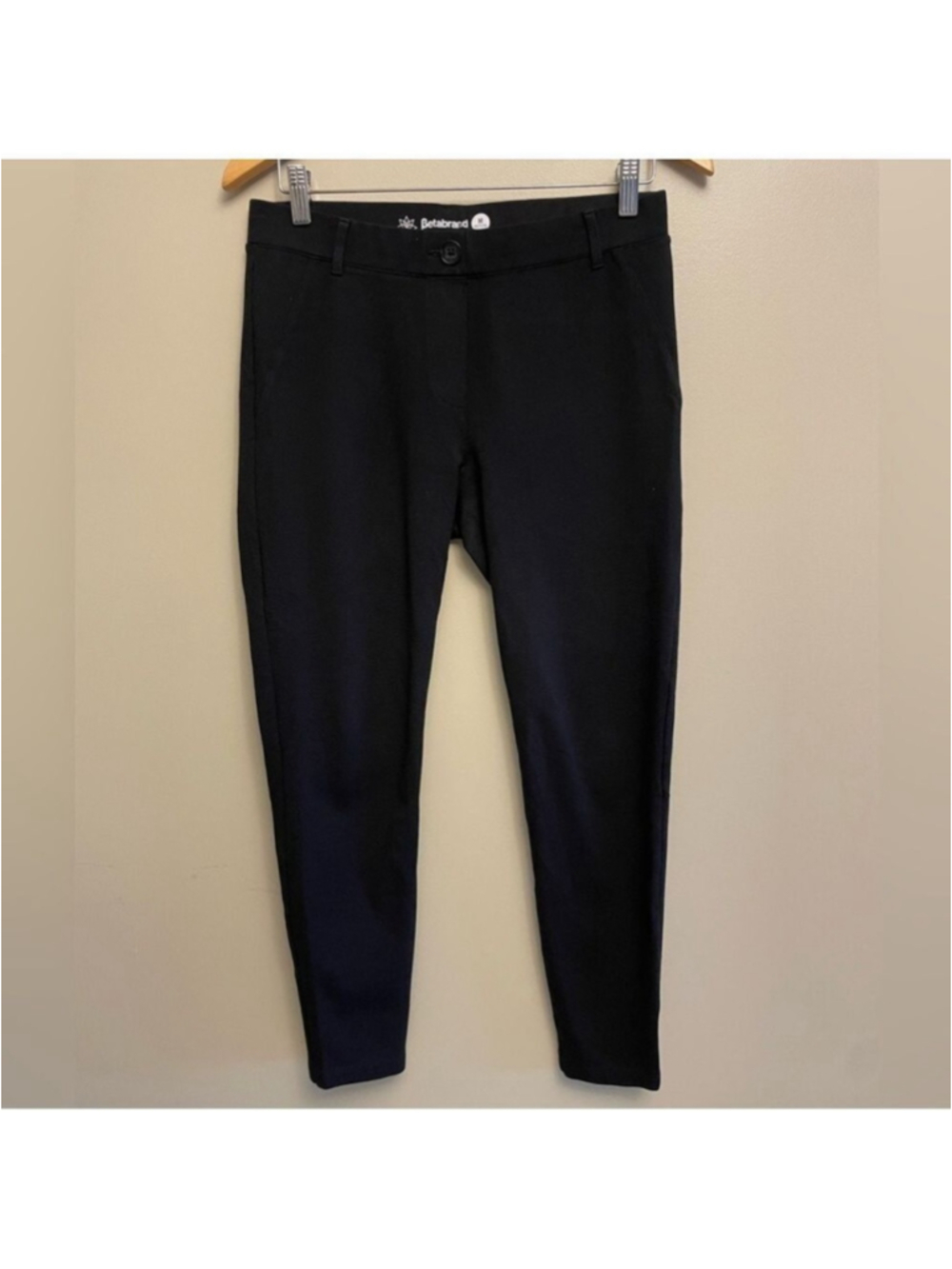 Betabrand Black Skinny Yoga Dress Pants Stretchy Medium Petite